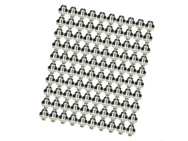 100Pcs Double-headed 1/ 4' Male Screw Thread Convert Adapter For Camera Bracket Quick Mounting Plate Tripod Ballhead
