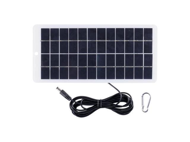 12V Solar Generator Polysilicon 10W Solar Power Bank with DC Port Carabiner Emergency Solar Charger for 3.7V /Garden Lamp