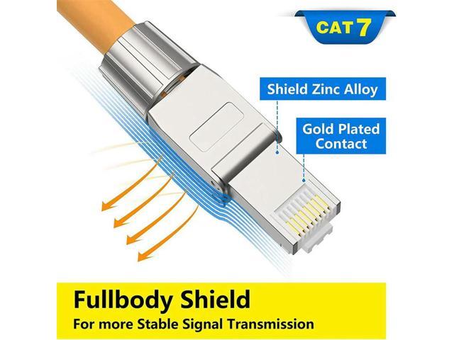 6 Pcs For RJ45 CAT7 Connectors Tool Free Shielded Toolless Modular Network Plug For Installation Cable