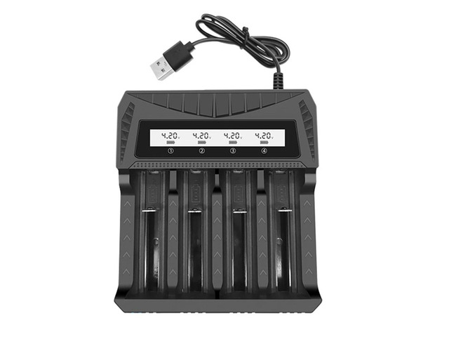 1/2/4 Slots ligent LCD Charger Independent Slot Rechargeable Lithium Charger for 1.2V NI-MH AA/AAA