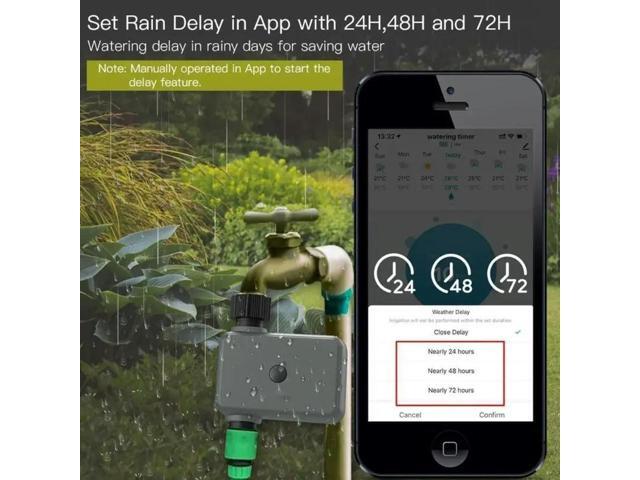 ligent Water Timer Wireless Automatic Irrigation Controller With Rain Delay