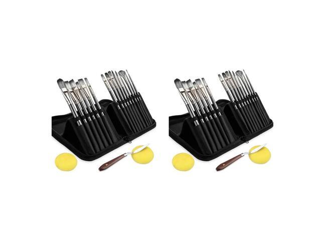 30PCS Acrylic Paint Brushes Set, Acrylic, Watercolor And Gouache Painting Brushes Foramatures And Professional Painter