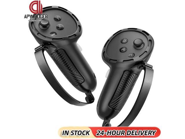 Silicone Grips Cover with Knuckle Straps and Opening Cover Non-Slip Handle Case for Quest 3S/Quest 3 VR Accessories