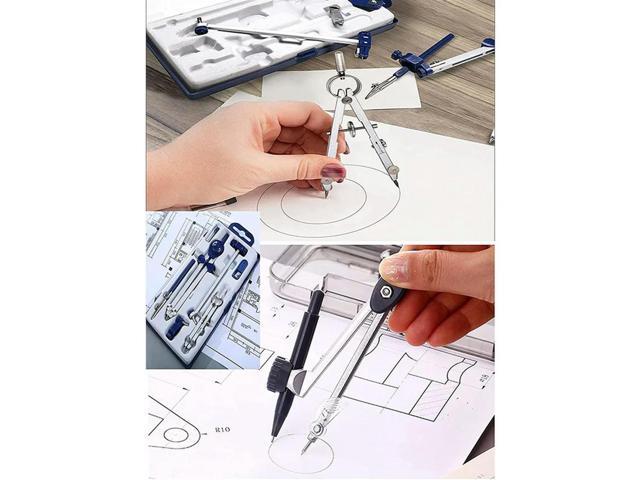 18Pc Drafting Compass For Geometry Set Tool Compass Drawing Tool For Geometry For Drafting, Math, Drawing, Engineer Tool