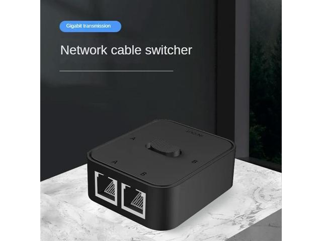 6X 2 Port RJ45 LAN CAT6 Network Switch Selector 1000Mbps 2In1 Out/1 In 2 Out Internal External Network Switcher Splitter