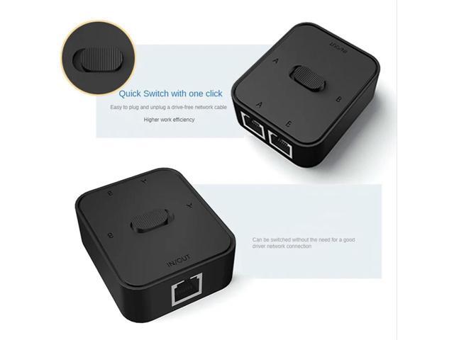 6X 2 Port RJ45 LAN CAT6 Network Switch Selector 1000Mbps 2In1 Out/1 In 2 Out Internal External Network Switcher Splitter