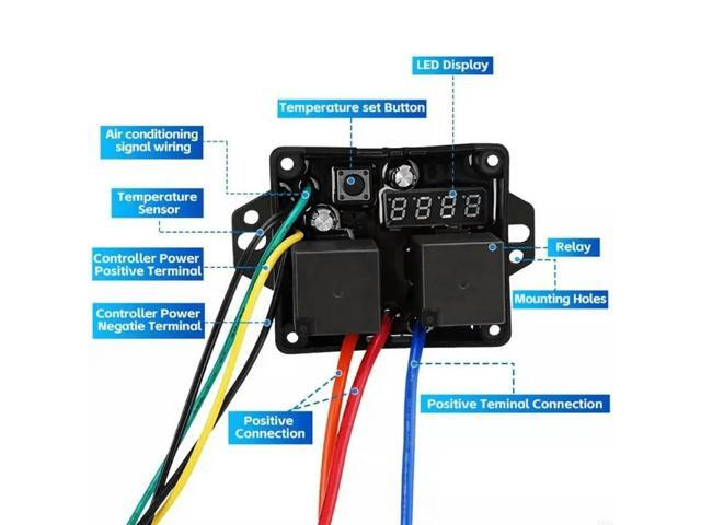 Universal Automotive Thermostat Two Channel Control High Efficiency Heat Dissipation