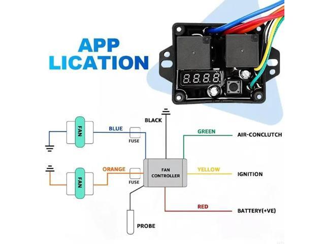 Universal Automotive Thermostat Two Channel Control High Efficiency Heat Dissipation