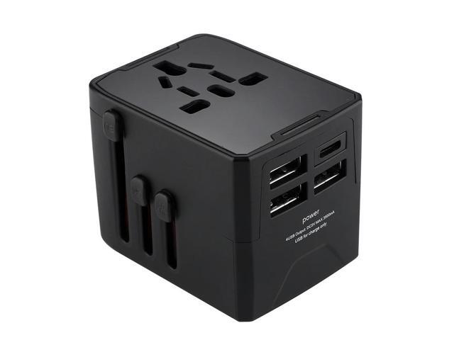 3USB 1Type C Ports Universal Travel Adapter 1500W Max International Power Adapter Wall Charger Multifunctional Power Adapter