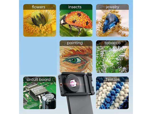 Phone Macro Lens 100X Microscope Micro-Camera With LED Light CPL Handheld Pocket Compatible With phone Accessories