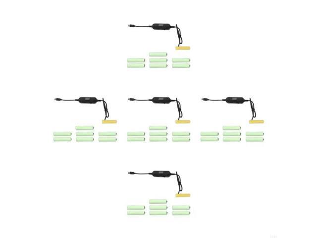 Type C 5V3A to 1.5V-12V LR3 AAA Power Cable for Radios LED Light Toy Keyboard Replaces AAABatteries