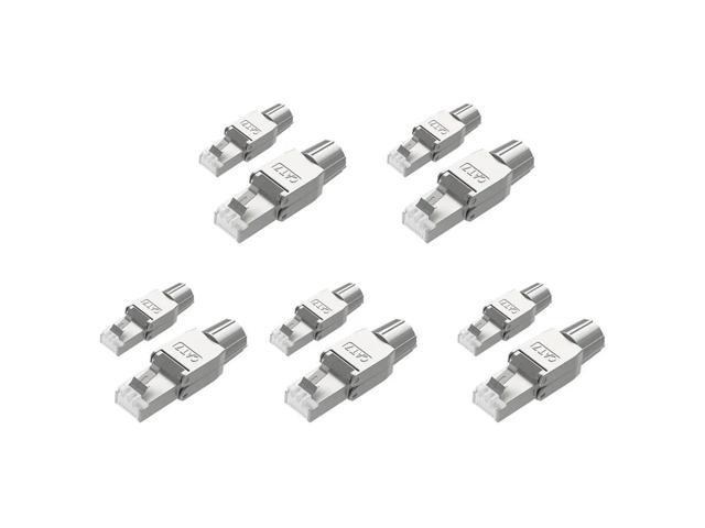 10 Pcs For RJ45 CAT7 Connectors Tool Free Shielded Toolless Modular Network Plug For Installation Cable