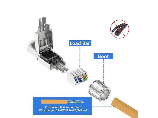 10 Pcs For RJ45 CAT7 Connectors Tool Free Shielded Toolless Modular Network Plug For Installation Cable