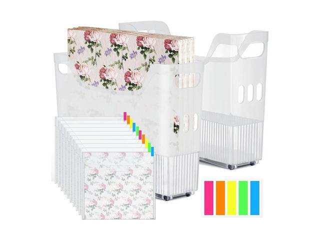 30.48X30.48 Cm Box With els And 2Scrapbook Paper Craft Paper Organizer Plastic Bins On Wheels Durable