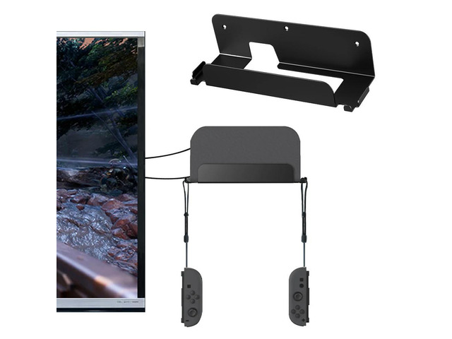 For NS2 l Wall Mount Bracket with Hook Organizer Shelf Base Kit Hollow Out Game Console Organizer Game Accessories