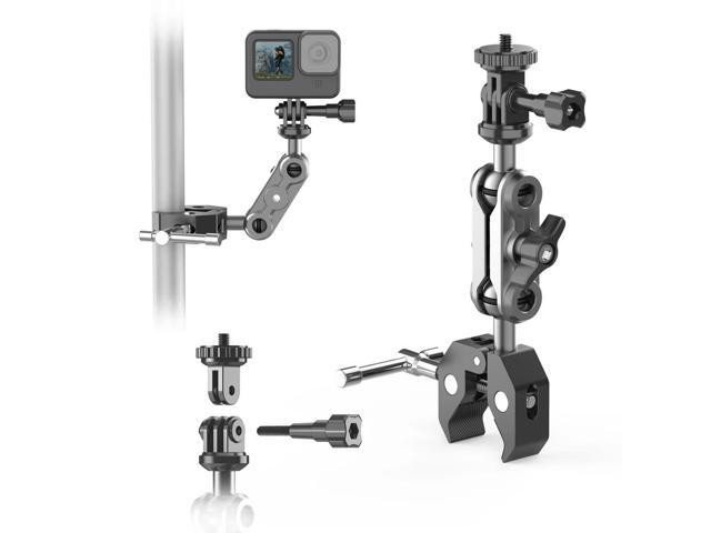 Handlebar Mount Bracket Aluminum Alloy Motorcycle l Stand 360°Ball Head Action Camera Clamp Mount Action Camera Accessories