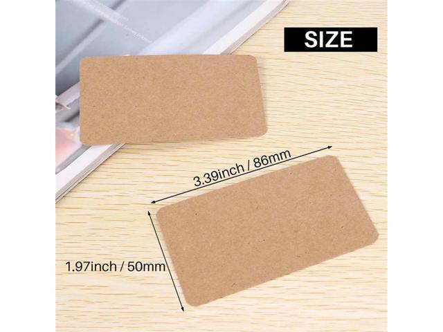 1000Pcs Blank Kraft Paper Business Cards Word Card Message Card DIY Gift Card