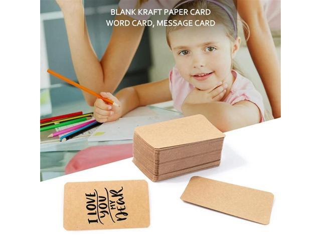 1000Pcs Blank Kraft Paper Business Cards Word Card Message Card DIY Gift Card