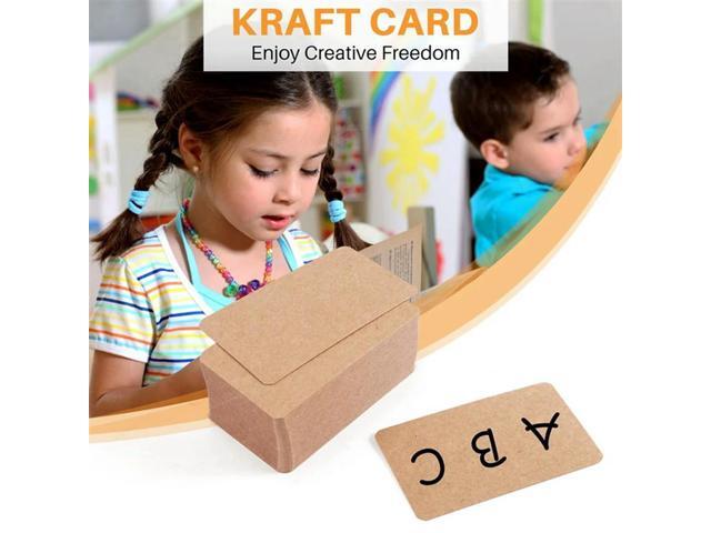 1000Pcs Blank Kraft Paper Business Cards Word Card Message Card DIY Gift Card
