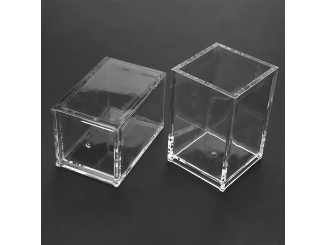Acrylic Pen Holder 10 Pack,Clear Desktop Pencil Cup Stationery Organizer For Office Desk Accessory
