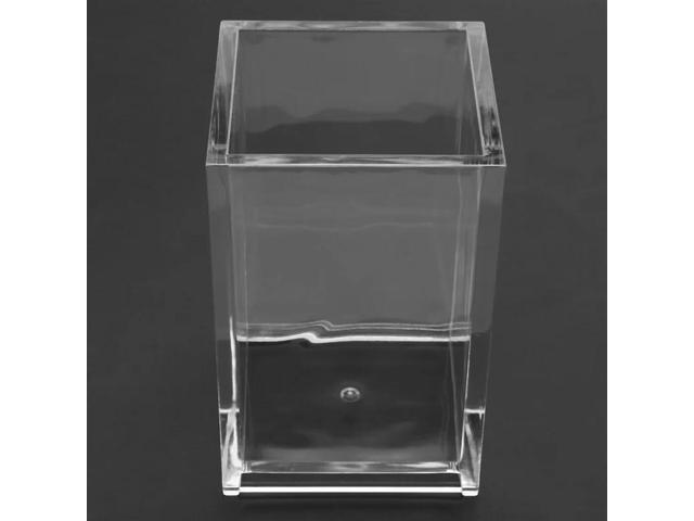 Acrylic Pen Holder 10 Pack,Clear Desktop Pencil Cup Stationery Organizer For Office Desk Accessory