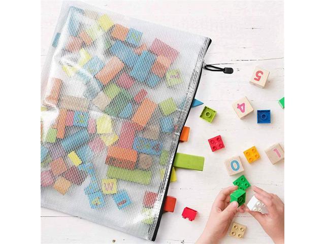 60PCS A3 Folder, Information Zipper Bag Plastic Wallet Mesh File Bag Zipper Bag Zipper Wallet