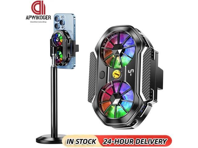 Back Clip Phone Dual Fans Display 1/4inch Screw Mount + Type-C Port for Android/iOS Phone Live Streaming & Gaming
