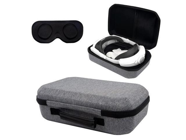 Hard Carry Case with Lens Cover Waterproof Hardshell Case Shockproof Mesh Pocket for Quest 3 VR Headset Game Controller