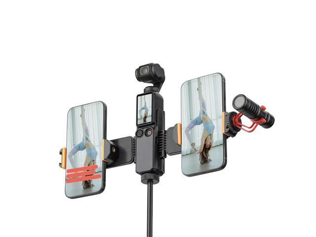Phone Holder Expansion Accessories with Cold Shoe Cellphone Microphone Tripod Expansion Mount Handheld Bracket for Osmo Pocket 3