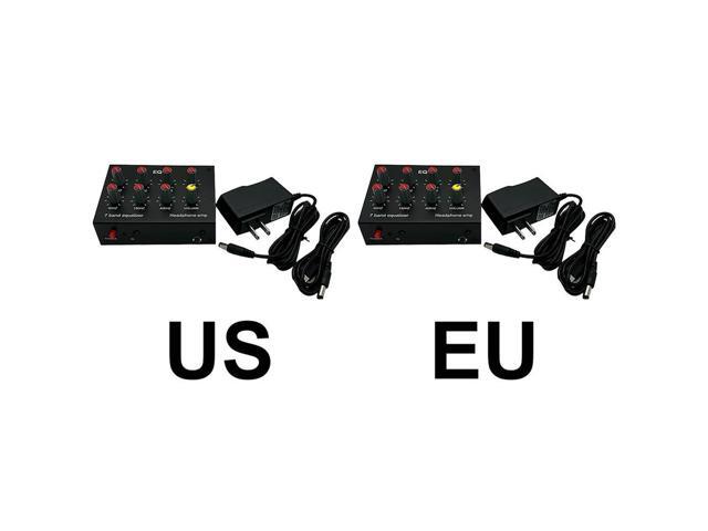 EQ-7 Sound Equalizer 2 Channel 7-segment Equalizer with 12V Power Adapter Sound Amplifier Adjust High Bass Sound