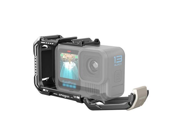 l Case Aluminum Cage for Max Lens Mod Video Light Quick Release Vertical Mount Kit Camera Cage for GoPro Hero13 12 11 10 9