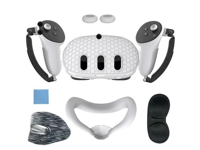 8 in 1 Protective Cover Set Face Cover RGB Head Strap Controller Grips Cover Lens Protector Rocker Cap Eye for Quest 3