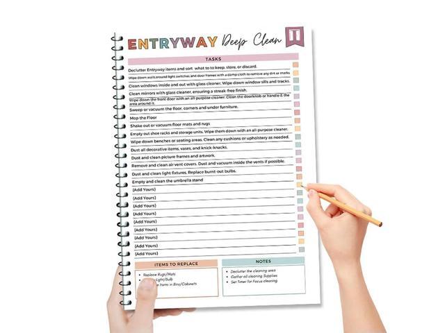 Cleaning Plan Schedule Daily Weekly Monthly Household Cleaning Planner Chore Chart Notebook for Home Family Cleaning Tasks