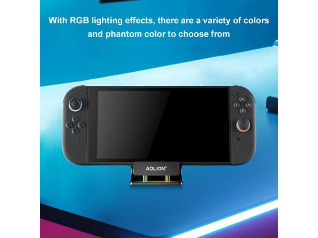Portable Charging Dock with RGB Lights Charging Station Charger Station for Nintendo Switch2 Game Console Base Dock