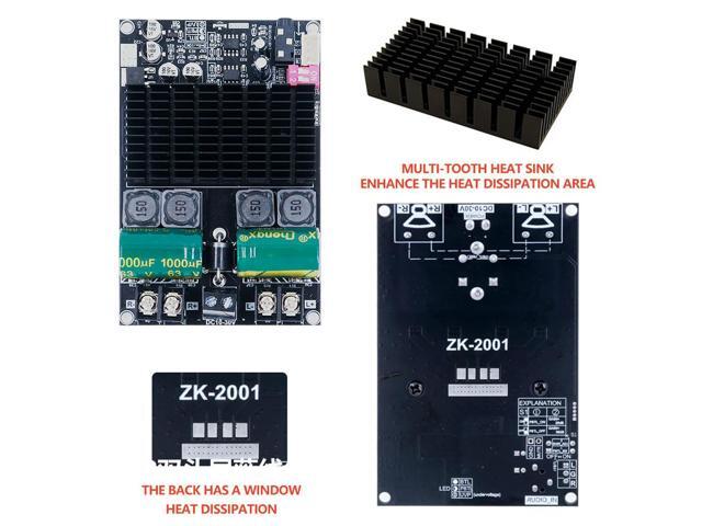 ZK-2001 TPA3221 Pure Amplifier Board 100Wx2 Dual Channel Stereo Audio Amp DC 10-30V 200W AMP Bridged Mono Subwoofer Speaker