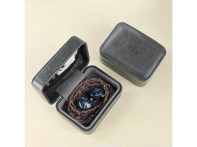 Earphones Bag Case Automatic Magnetic Closure Mini Bag PU Leather Waterproof for Wired Earbuds USB Cable Wall Charger