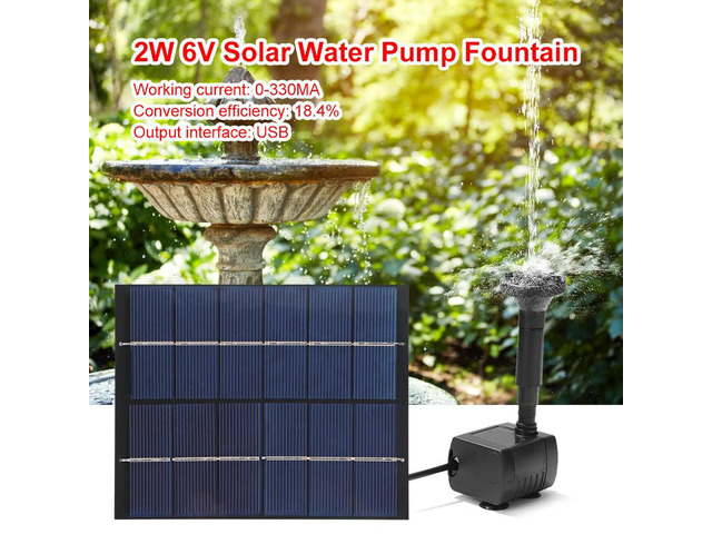 Solar Power Submersible Fountain Water Pump Kit for Garden Pool Pond Decoration