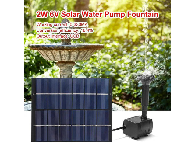 Solar Power Submersible Fountain Water Pump Kit for Garden Pool Pond Decoration