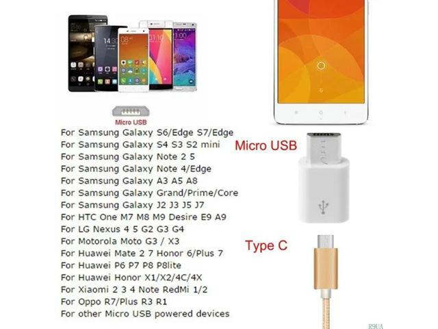 Type C Charging Cord Micro USB USB C Female to USB Male Adapter