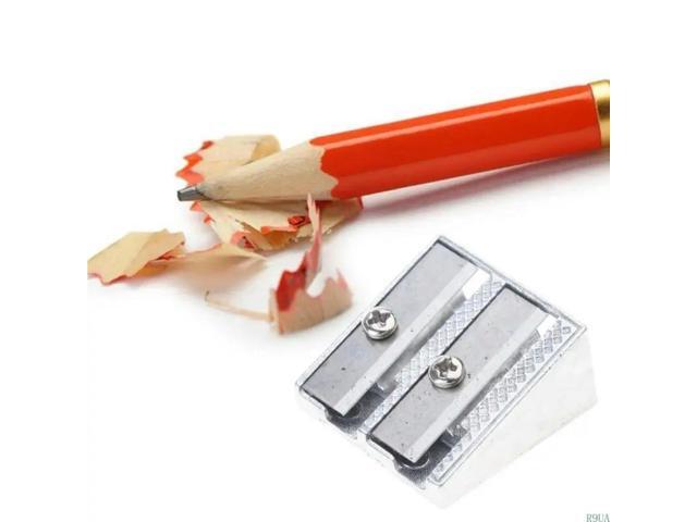 l Bevelled Double Hole Pencil Sharpener School Office Sharpener Stationery
