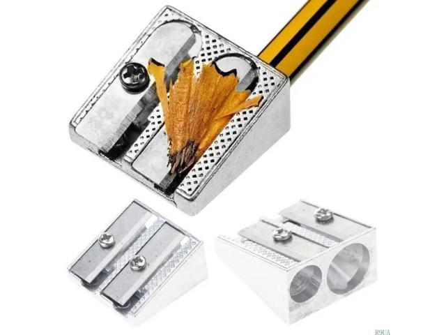 l Bevelled Double Hole Pencil Sharpener School Office Sharpener Stationery
