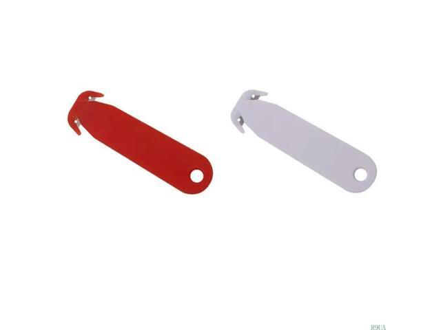 Dual Sided Handy Bag Cutter Easily Cuts Plastic Bags Plastic Wrap Paper Tape Safely-concealed Stainless Steel Blade Safe