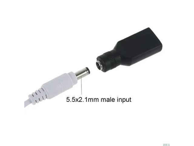 USB A Female to DC5.5x2.1mm Barrels Plugs Power Adapter for Camera
