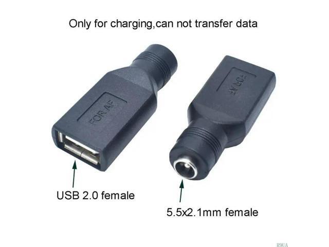 USB A Female to DC5.5x2.1mm Barrels Plugs Power Adapter for Camera