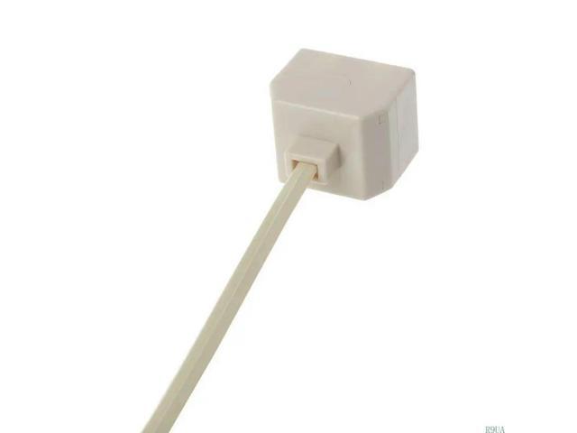 6P4C Rj11 Male to 2 Female Splitter Adapter RJ11 to RJ11 Separator for Phone