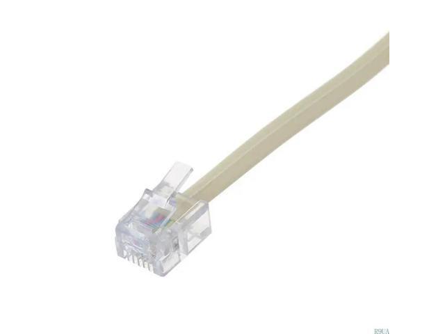 6P4C Rj11 Male to 2 Female Splitter Adapter RJ11 to RJ11 Separator for Phone