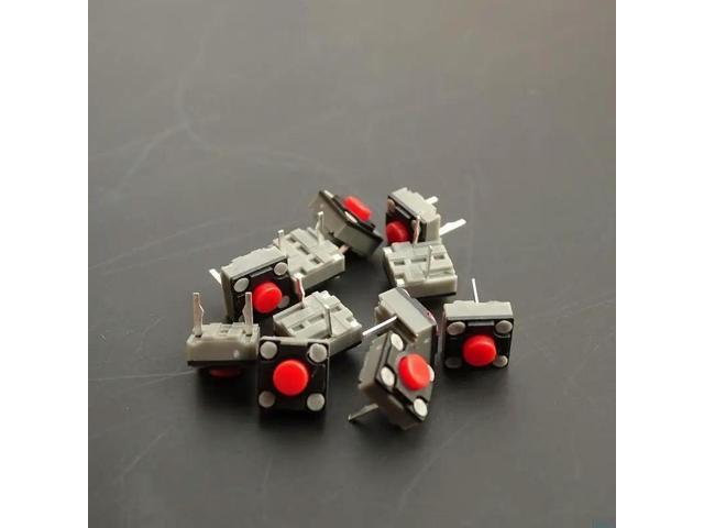 2Pcs 6x6x4.3mm Pushbutton Switches 5M Clicks 2Pin Momentary Switch Quiet