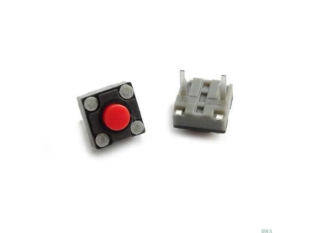 2Pcs 6x6x4.3mm Pushbutton Switches 5M Clicks 2Pin Momentary Switch Quiet