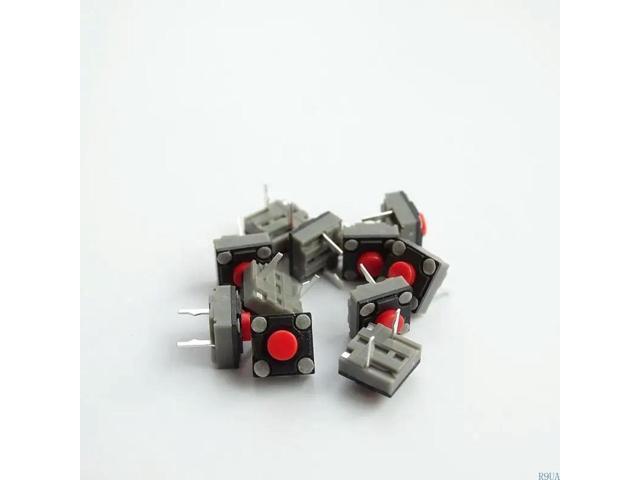 2Pcs 6x6x4.3mm Pushbutton Switches 5M Clicks 2Pin Momentary Switch Quiet