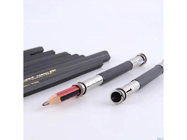 2 Pcs Dual for Head Pencil Extender Art Pencil Makeup Drawing Pencil Lengthener Writing Tool Holder